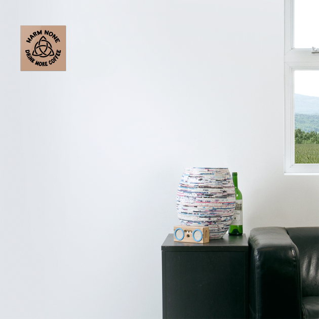 Harm None Drink More Coffee Triquetra Cheeky Witch® by Cheeky Witch